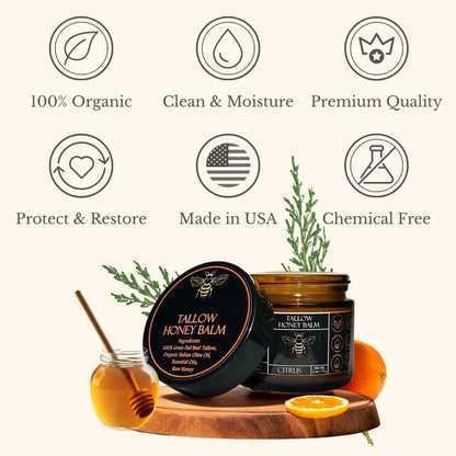 Organic Grass-Fed Beef Tallow Balm
